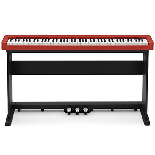 Casio CDP-S160 Digital Piano Red w/ CS470P Wooden Stand & 3-Pedal Board