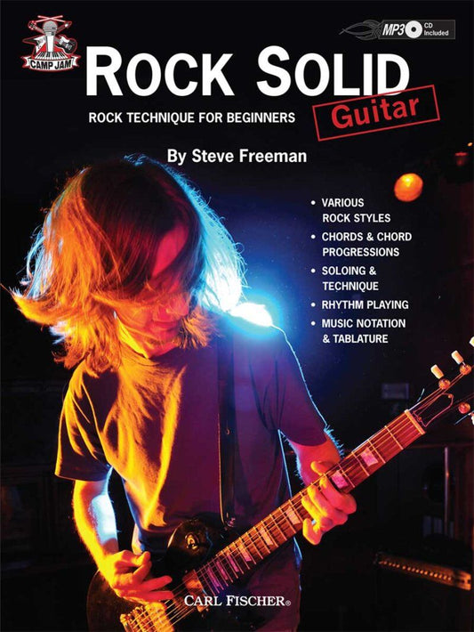 Camp Jam Rock Solid Guitar by Steve Freeman, 128 Pages, Techniques for Chords, Rhythm, and Styles in Rock Music