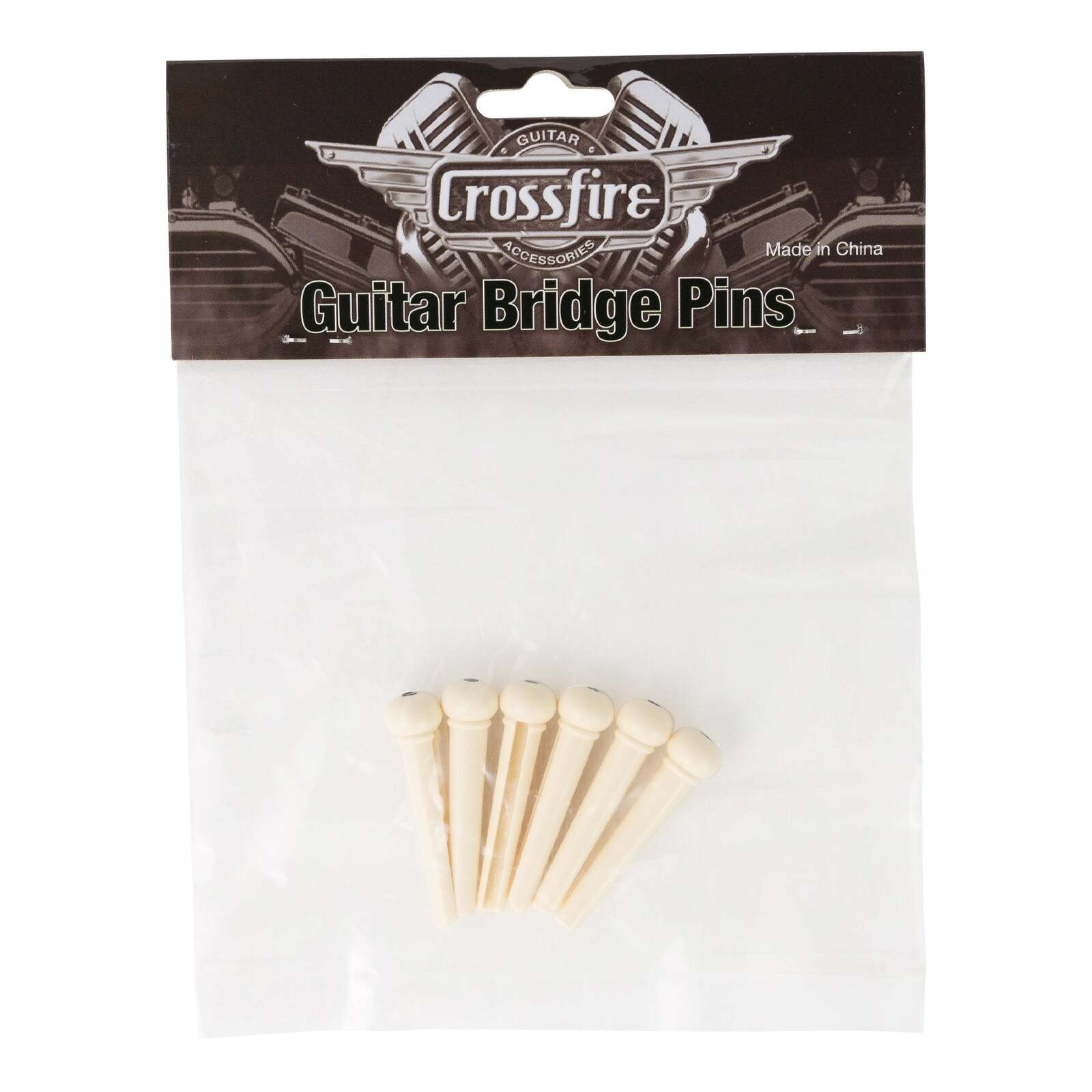 Crossfire Guitar Bridge Pins Ivory