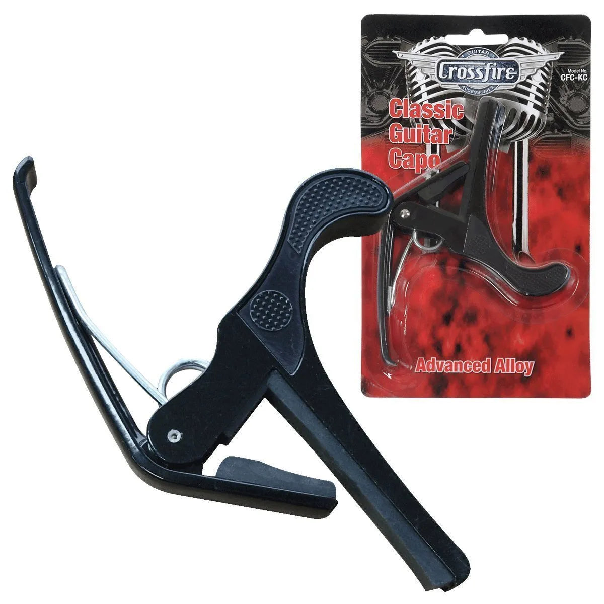 Crossfire K-Trigger Style Classical Guitar Capo - Black — view 2