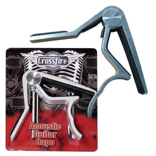 Crossfire Trigger-Style Acoustic Guitar Capo - Nickel
