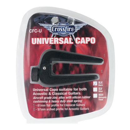 Crossfire Universal Guitar Capo for Acoustic & Classical Guitars, Black — view 3