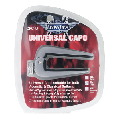 Crossfire Universal Acoustic & Classical Guitar Capo - Silver — view 3