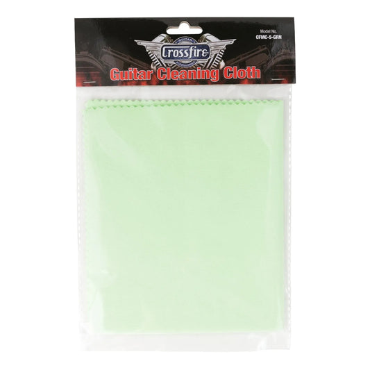 Crossfire Microfibre Guitar Polish Cloth CFMC-5 Green