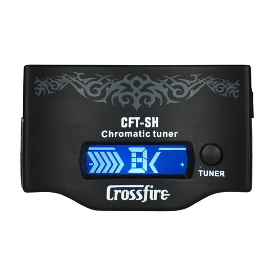 Crossfire CFT-SH-BLK Sound Hole-Mounted Chromatic Tuner with Built-In Microphone