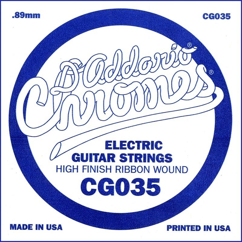 D'Addario CG035 Flat Wound Electric Guitar Single String, .035