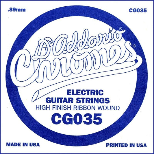 D'Addario CG035 Flat Wound Electric Guitar Single String, .035