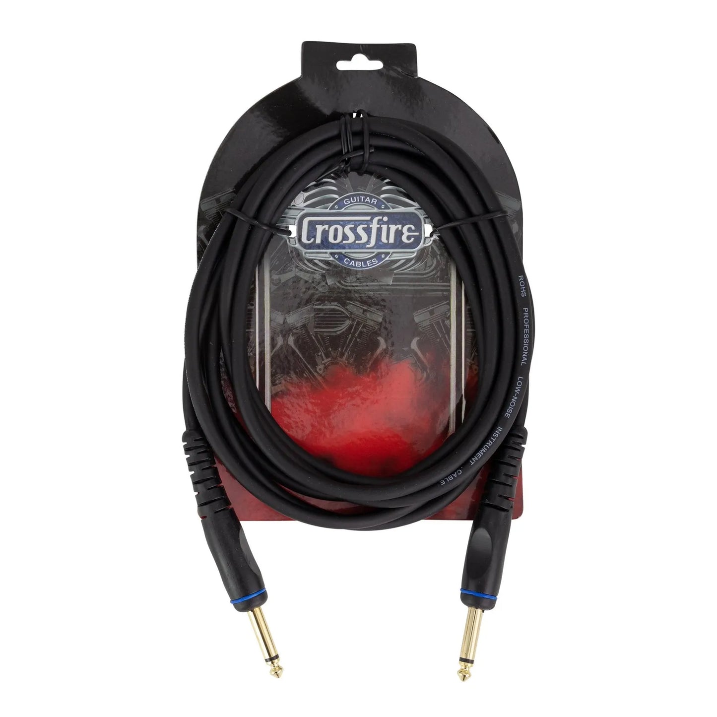 Crossfire 10' / 3 Metre Instrument Cable with Straight Moulded Jacks