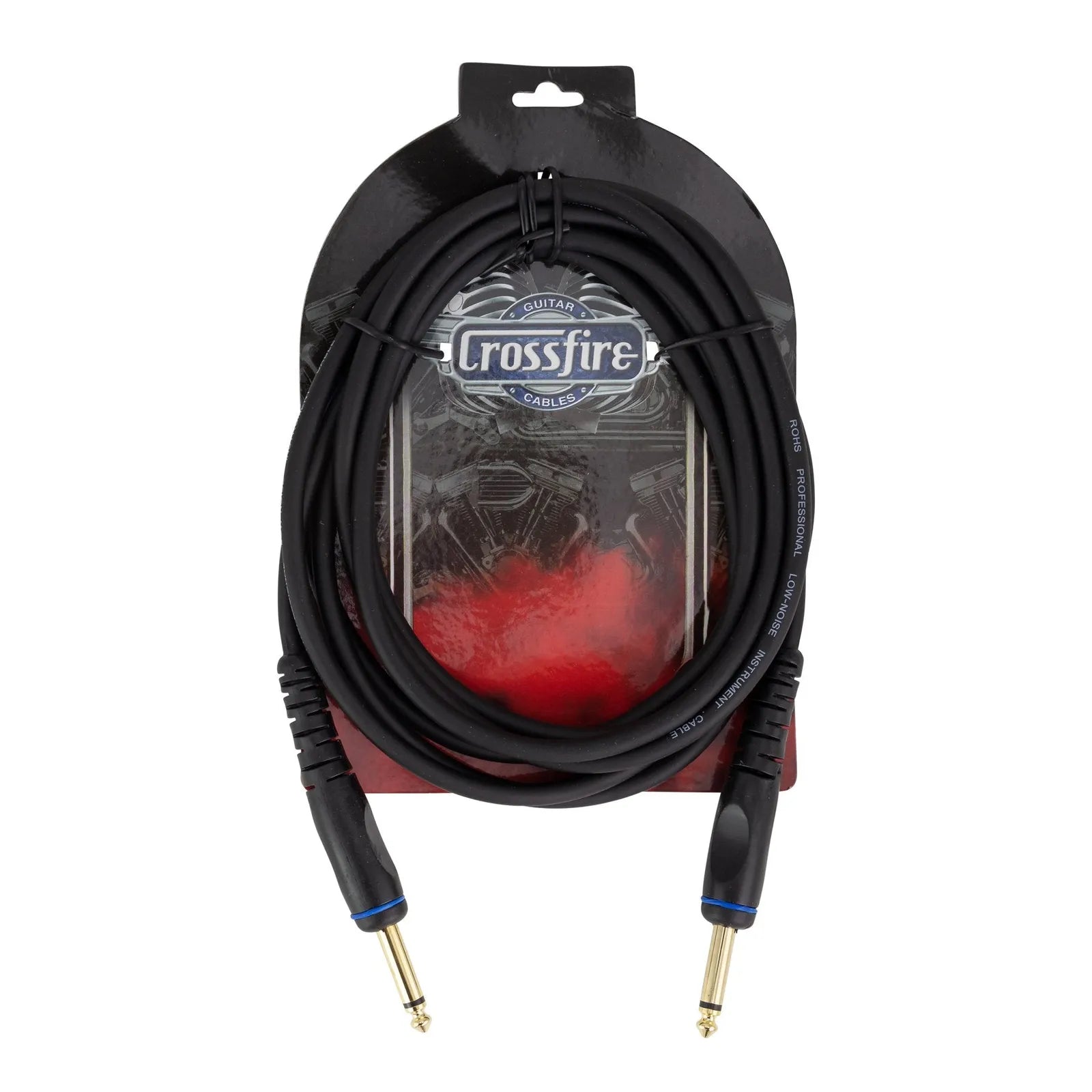 Crossfire 10' / 3 Metre Instrument Cable with Straight Moulded Jacks