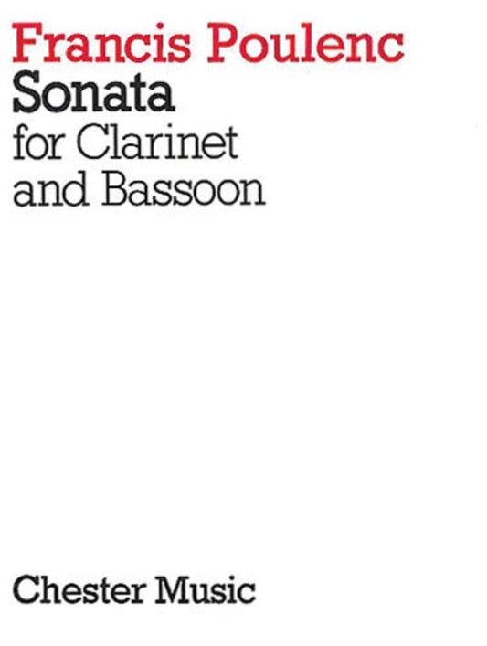 Poulenc - Sonata For Clarinet And Bassoon (Softcover Book)