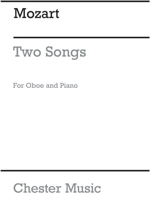 Mozart - 2 Songs For Oboe/Piano (Pod) (Softcover Book)
