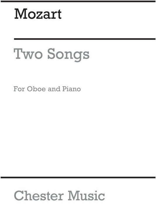 Mozart - 2 Songs For Oboe/Piano (Pod) (Softcover Book)