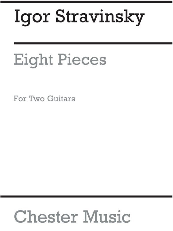 Stravinsky - 8 Pieces For 2 Guitars (Pod) (Softcover Book)