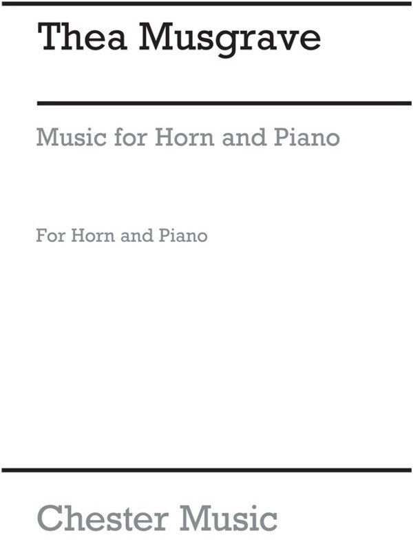 Musgrave - Music For Horn/Piano (Pod) (Softcover Book)