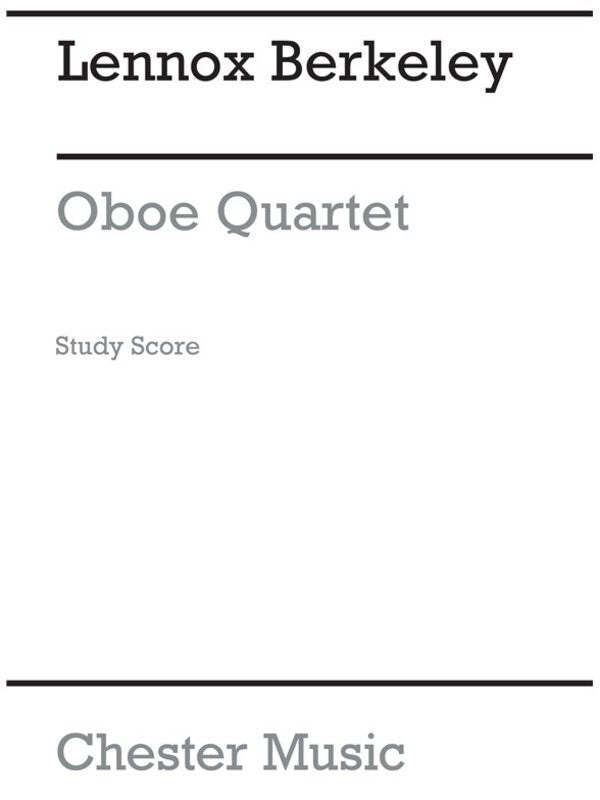Berkeley - Oboe Quartet Op 7- Study Score Book