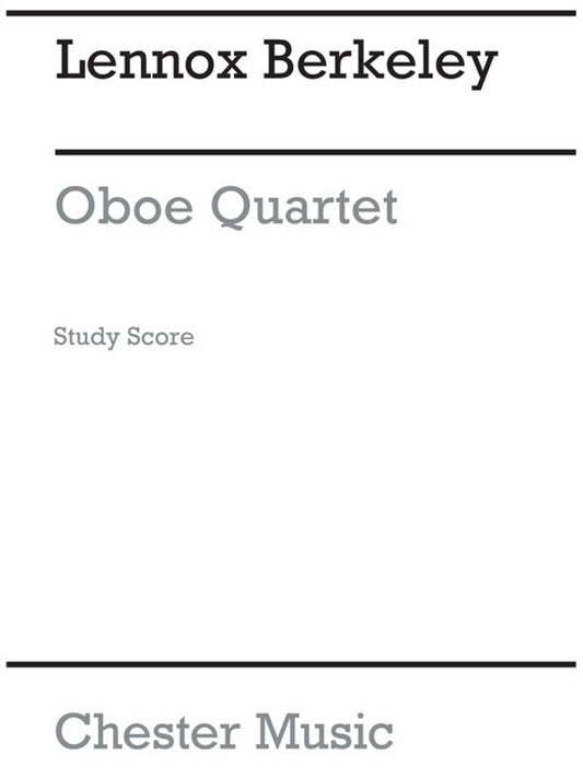 Berkeley - Oboe Quartet Op 7- Study Score Book