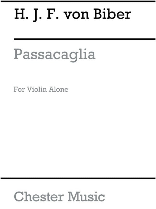 Biber - Passacaglia For Violin Solo (Pod) (Softcover Book)
