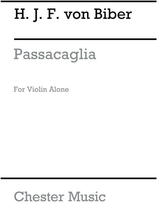 Biber - Passacaglia For Violin Solo (Pod) (Softcover Book)