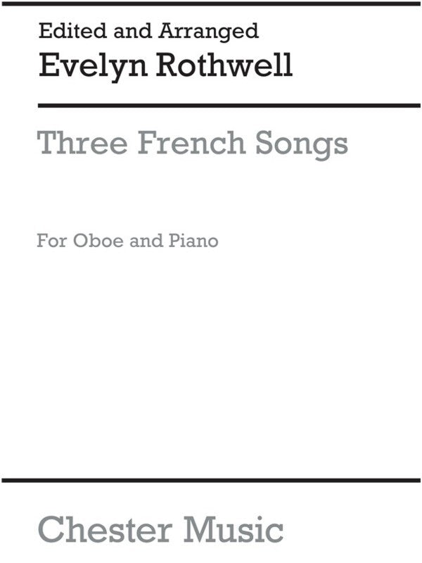 Rothwell 3 French Pieces Oboe And Piano (Softcover Book)