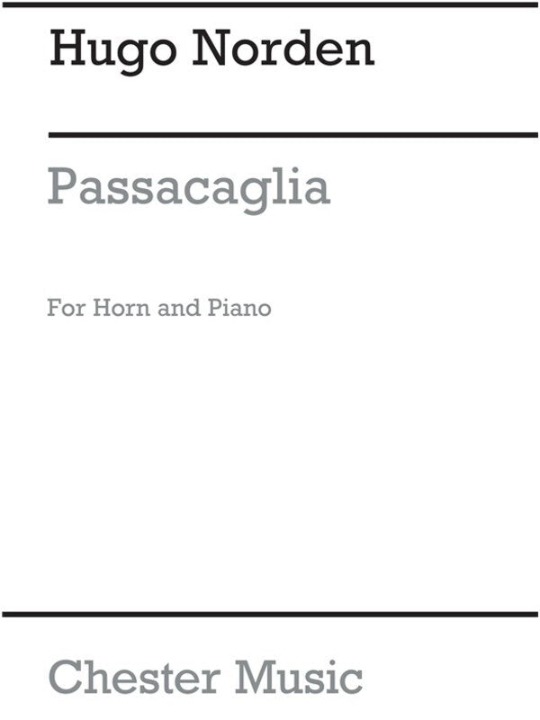 Norden - Passacaglia For Horn/Piano (Pod) (Softcover Book)