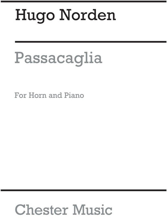Norden - Passacaglia For Horn/Piano (Pod) (Softcover Book)