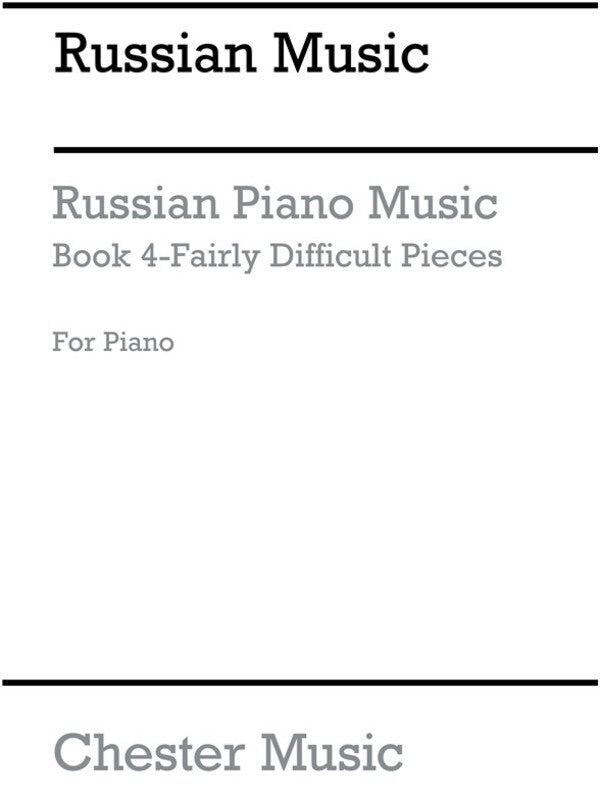 Russian Piano Music Vol 4 (Pod) (Softcover Book)