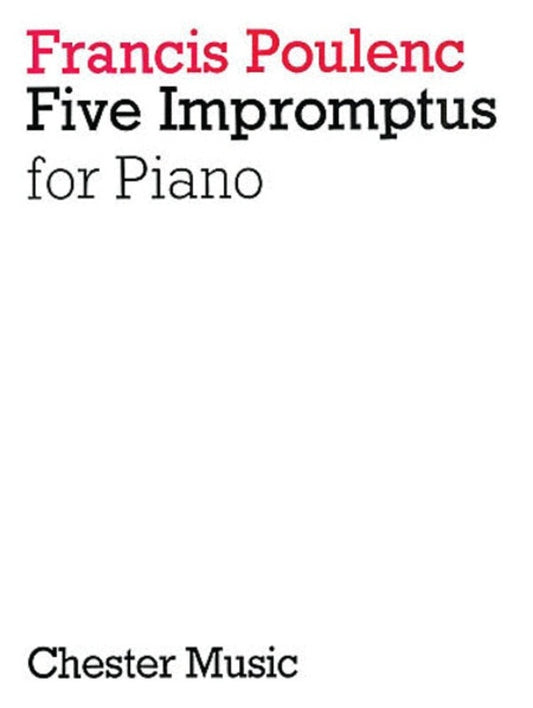 Poulenc - 5 Impromptus For Piano (Softcover Book)