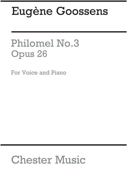 Goossens - Philomel Op 26 No 3 Medium Voice/Piano (Pod) (Softcover Book)