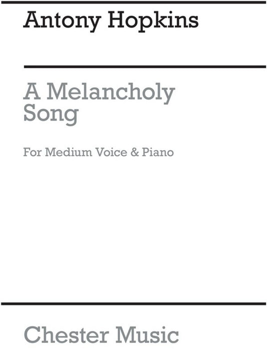 Hopkins - A Melancholy Song Medium Voice/Piano
