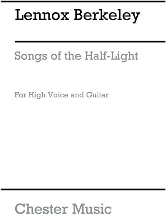 Berkeley - Songs Of The Half Light High Voice/Piano (Pod)