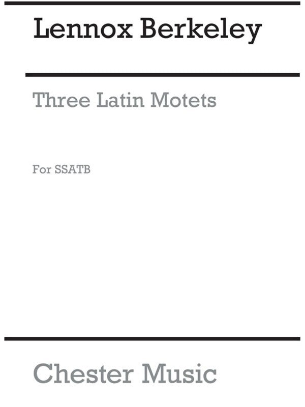 Berkeley 3 Latin Motets SSATB
