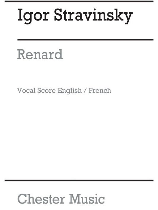 Stravinsky Renard Vocal Score