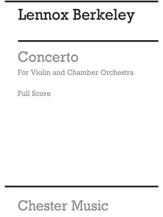Berkeley Concerto Violin/Orch P/Score(Ar (Softcover Book)