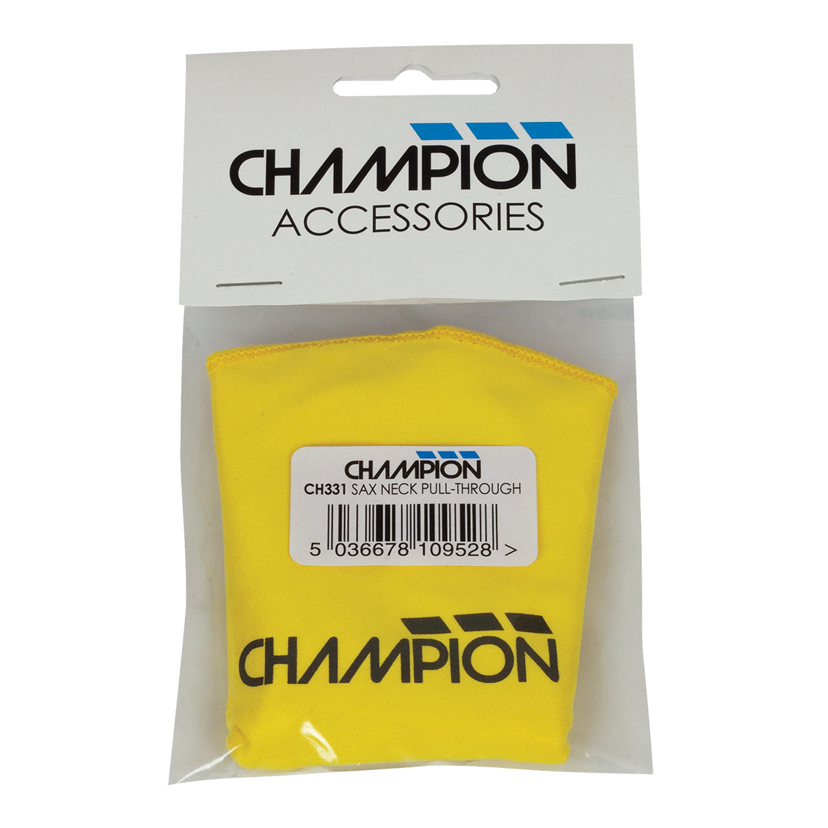 Champion CH331 Yellow Soprano Sax / Clarinet Pull-Through with Microfibre Cloth — view 3