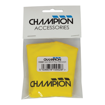 Champion CH331 Yellow Soprano Sax / Clarinet Pull-Through with Microfibre Cloth — view 3