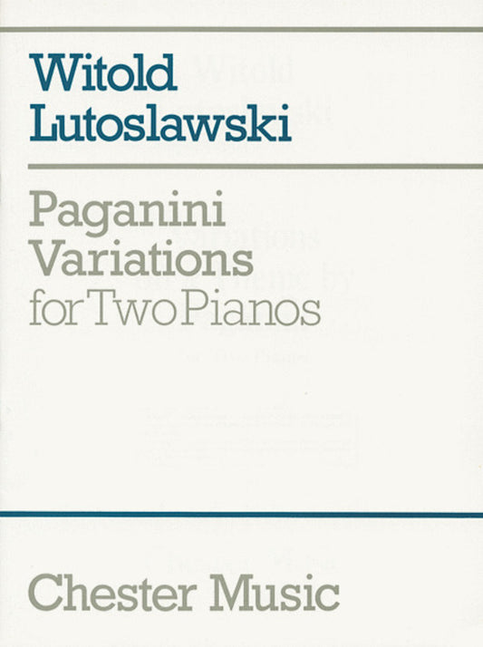 Lutoslawski Paganini Variations 2 Pianos (Softcover Book)