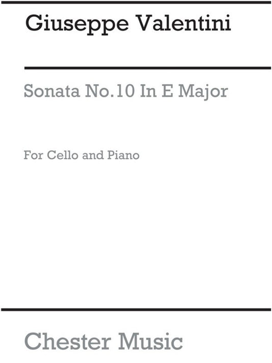 Valentini Sonata N.10 Cello/Piano(V.C.E. (Softcover Book)