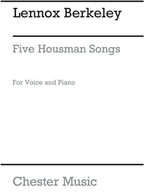 Berkeley 5 Housman Songs High Voice(Arc)