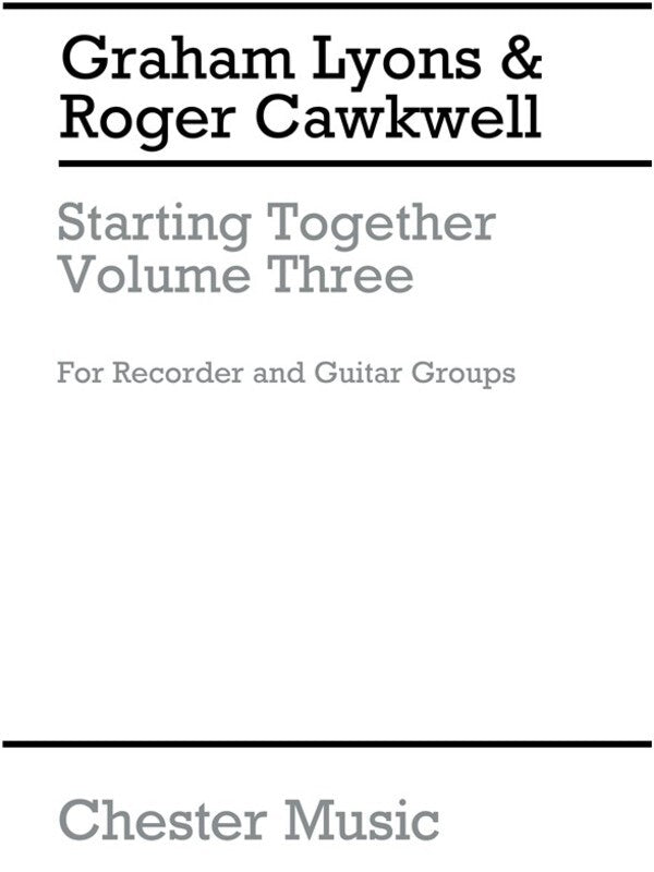 Starting Together 3 Recorder/Guitar(Arc) (Softcover Book)