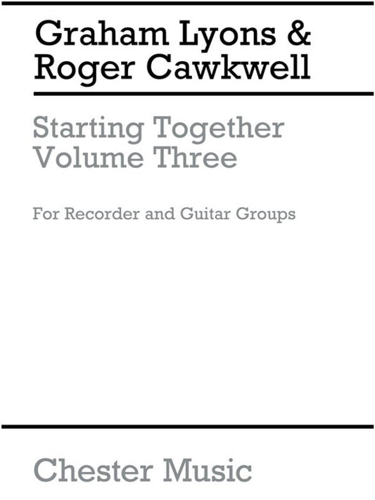 Starting Together 3 Recorder/Guitar(Arc) (Softcover Book)