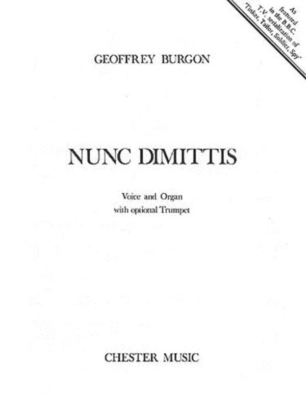 George Burgon Nunc Dimittis
