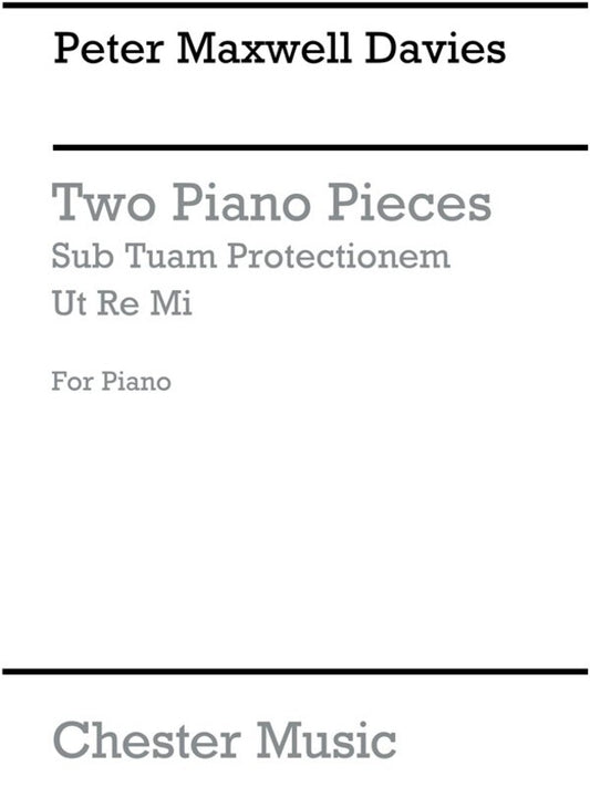 Maxwell Davies 2 Piano Pieces(Arc) (Softcover Book)