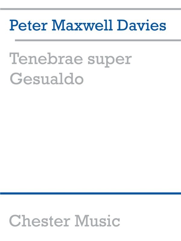 Maxwell Davies Tenebrae Gesualdo F/S
