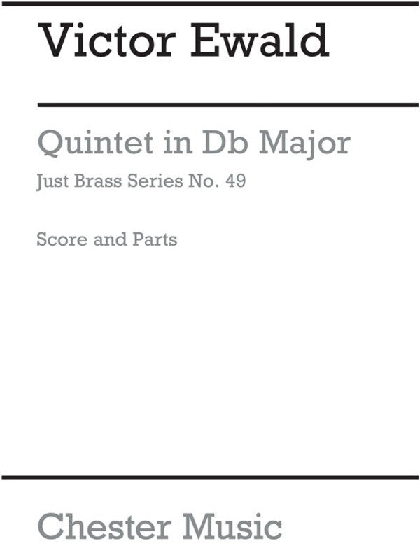 Just Brass 49 Quintet In Double Bass Ewald(Arc) (Music Score/Parts) Book