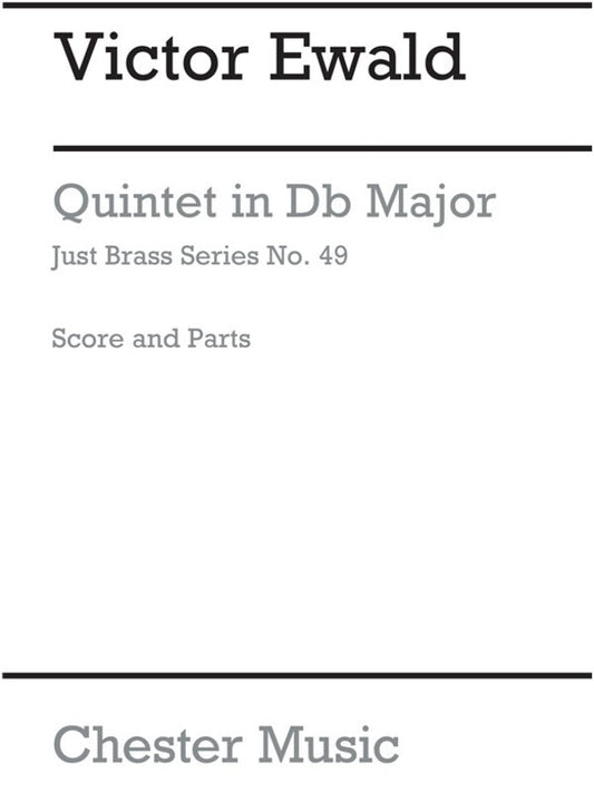 Just Brass 49 Quintet In Double Bass Ewald(Arc) (Music Score/Parts) Book