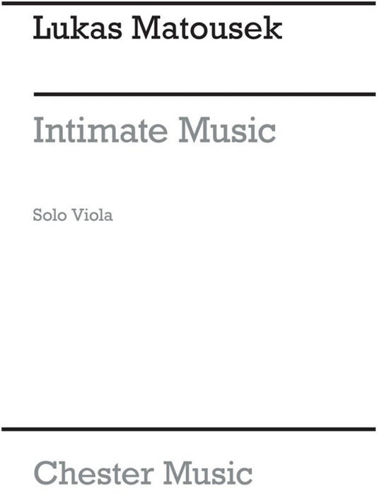 Matousek Intimate Music Viola(Arc) (Softcover Book)