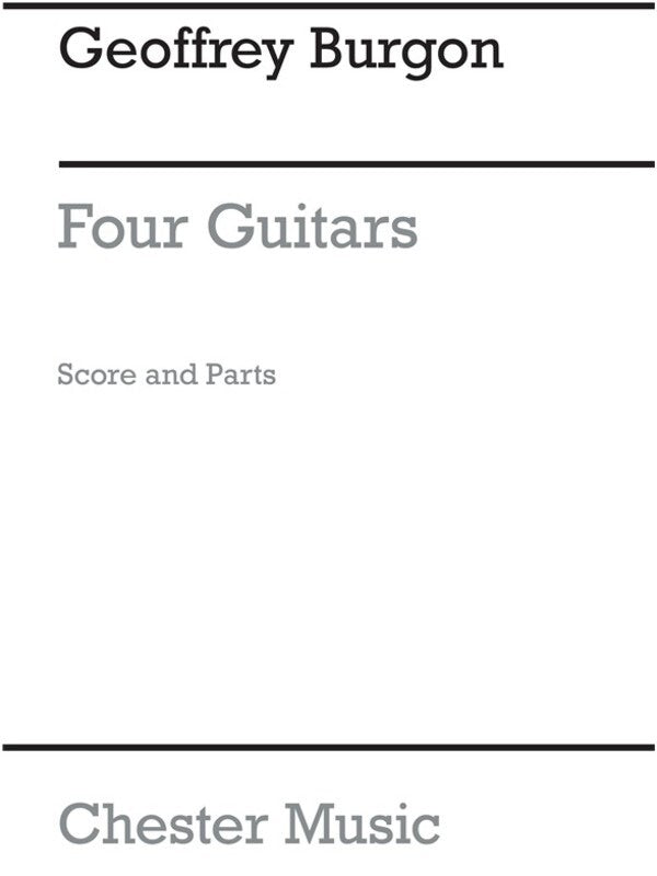 Burgon 4 Guitars Score And Parts(Arc) (Music Score/Parts) Book