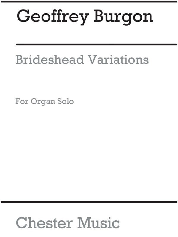Burgon Brideshead Variations Organ(Arc) (Softcover Book)