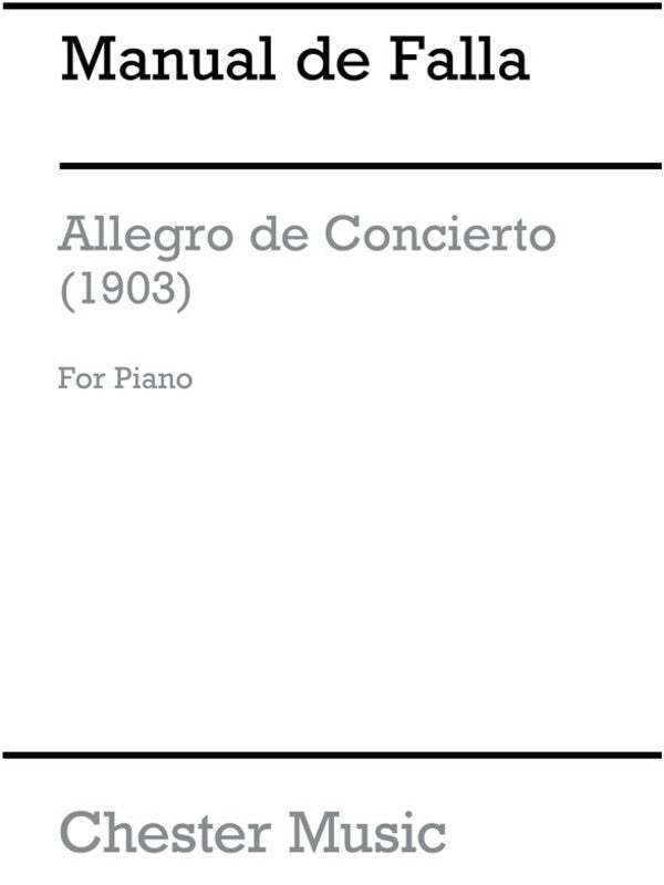 Falla Allegro De Concierto Piano (Softcover Book)