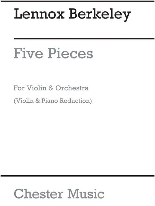 Berkeley 5 Pieces Violin And Piano (Softcover Book)